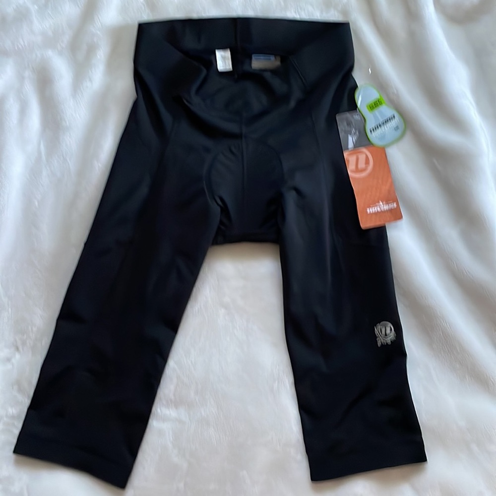 Womens Size L Novara Black Mezzo Capris Cycling Bike Tights Leggings NWT